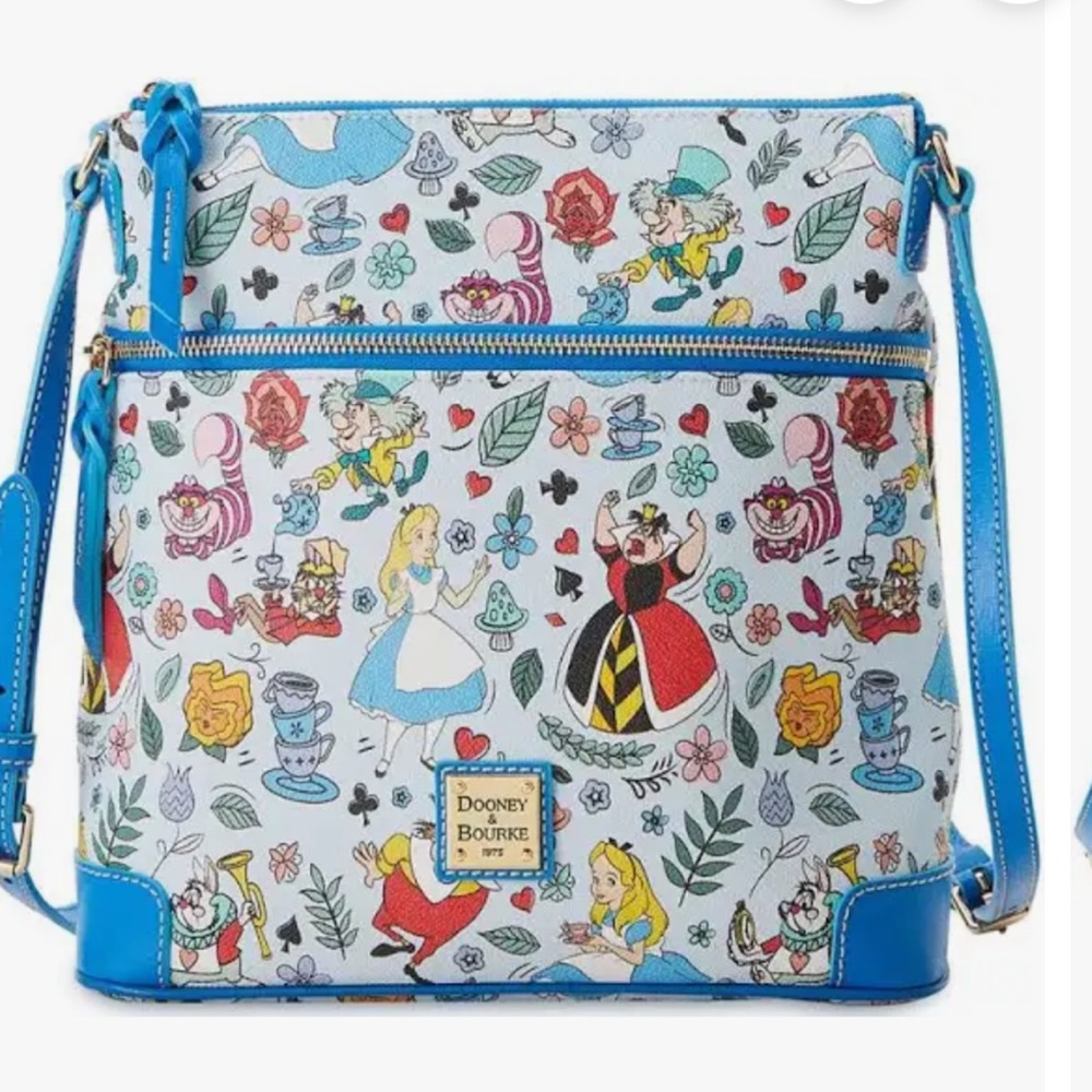 Disney Dooney & Bourke Blue Alice in Wonderland Bag